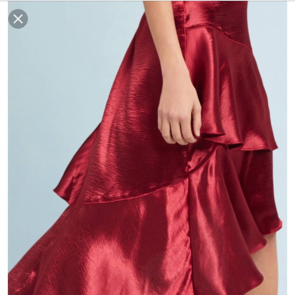 Anthropologie Tiered Maxi Satin Skirt NWT Medium - Picture 4 of 6